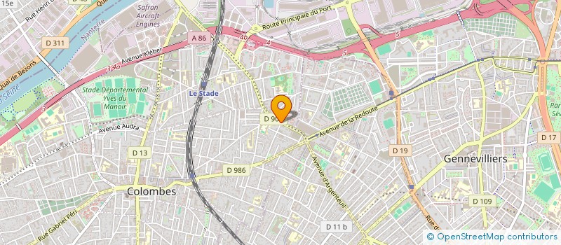 localisation de l'entreprise MADAME JEHANNE DRAI à COLOMBES