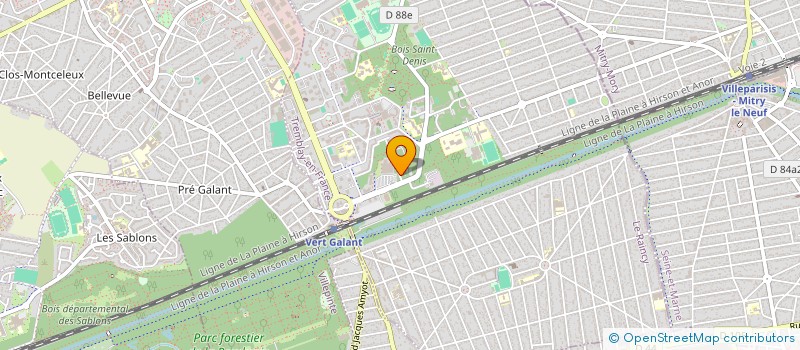 localisation de l'entreprise MADAME JELENA BLAGOJEVIC  TREMBLAY-EN-FRANCE