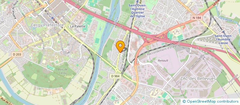 localisation de l'entreprise MADAME JELENA KUZNECOVA  ERAGNY