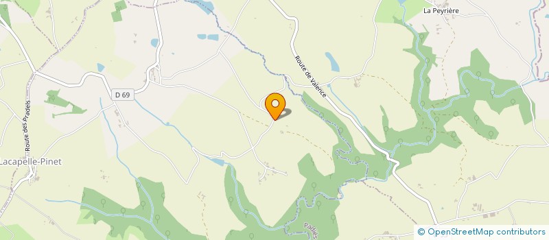 localisation de l'entreprise MADAME JELICA NELIS  LACAPELLE-PINET