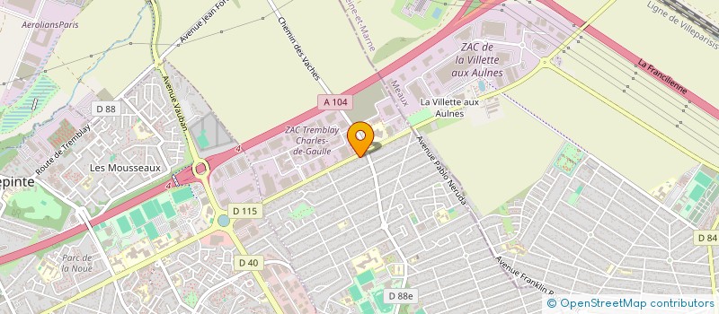 localisation de l'entreprise MADAME JENNIFER AUDO à TREMBLAY-EN-FRANCE