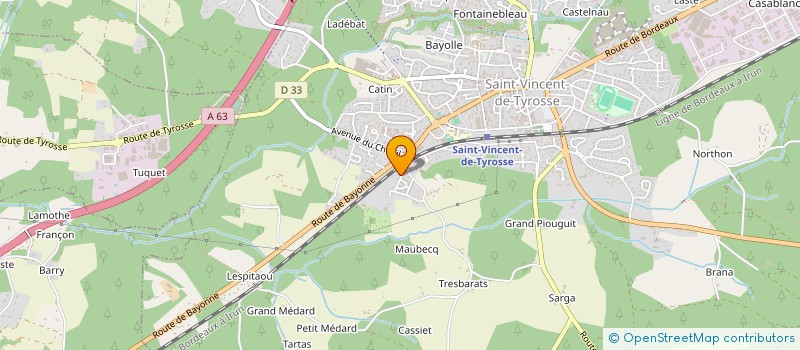 localisation de l'entreprise MADAME JENNIFER BATTISTUTTA  SAINT-VINCENT-DE-TYROSSE