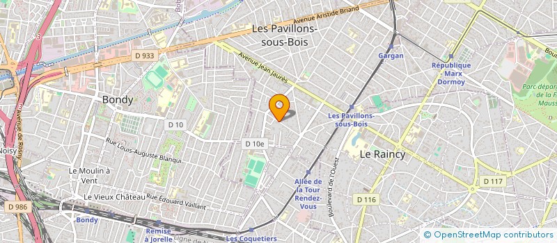 localisation de l'entreprise MADAME JENNIFER BENMOUHAR  LES PAVILLONS SOUS BOIS