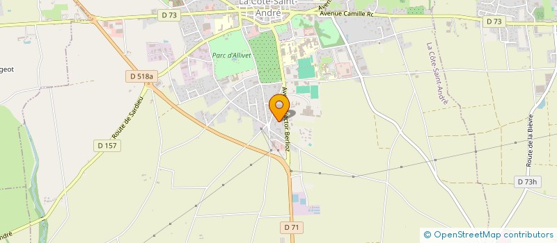 localisation de l'entreprise MADAME JENNIFER BLANC  LA COTE-SAINT-ANDRE