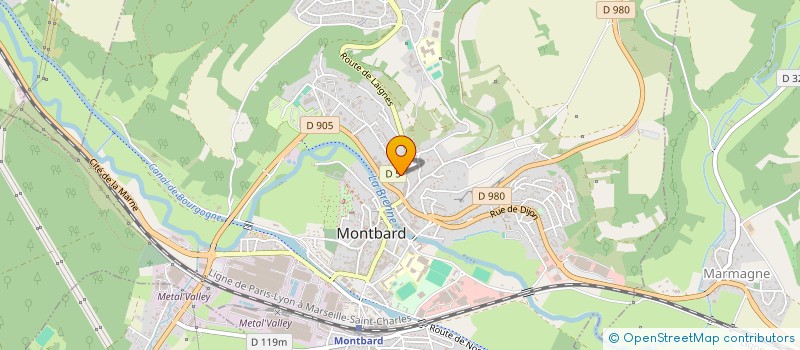 localisation de l'entreprise MADAME JENNIFER BRACCIALI  MONTBARD