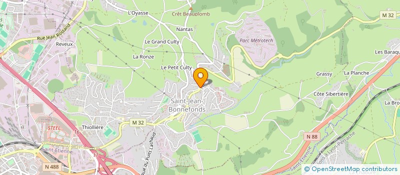 localisation de l'entreprise MADAME JENNIFER CARROT  SAINT-JEAN-BONNEFONDS