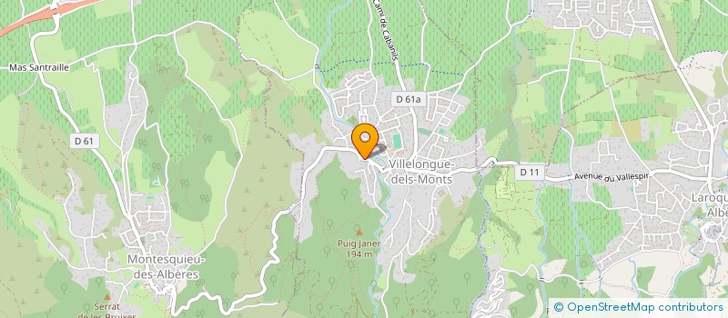 localisation de l'entreprise MADAME JENNIFER DESSEAUX  VILLELONGUE-DELS-MONTS
