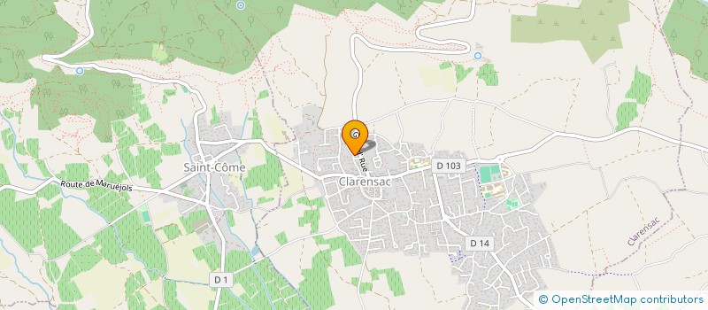 localisation de l'entreprise MADAME JENNIFER DUBOIS  CLARENSAC