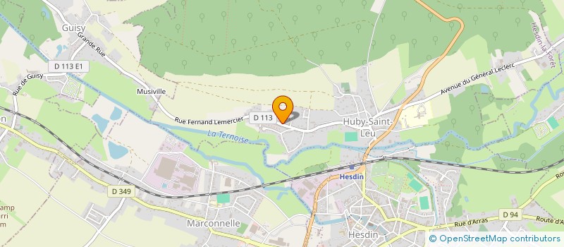 localisation de l'entreprise MADAME JENNIFER DUHAMEL  HUBY-SAINT-LEU