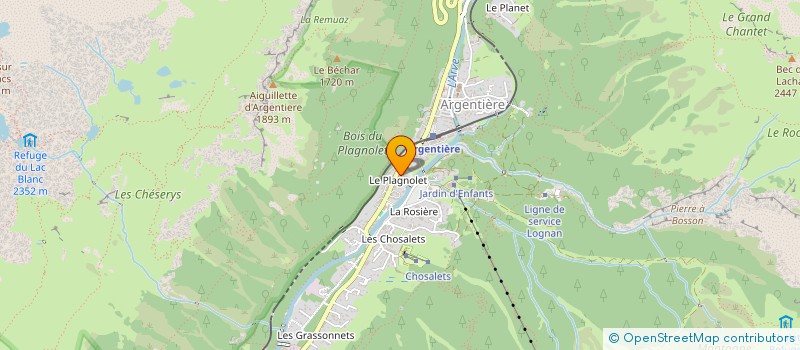 localisation de l'entreprise MADAME JENNIFER FRAME  CHAMONIX-MONT-BLANC