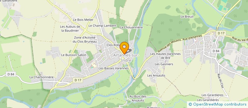 localisation de l'entreprise MADAME JENNIFER GALLAIS  ARTANNES-SUR-INDRE