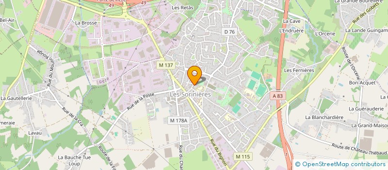 localisation de l'entreprise MADAME JENNIFER GAUGUET à LES SORINIERES