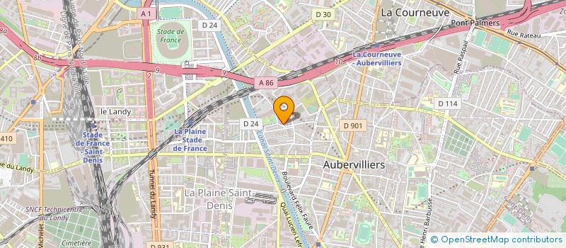 localisation de l'entreprise MADAME JENNIFER HUGOT à AUBERVILLIERS