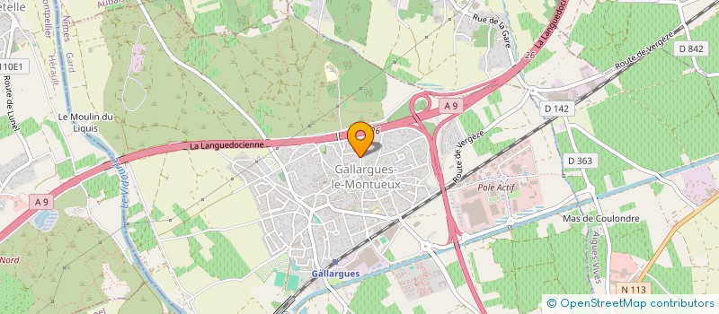 localisation de l'entreprise MADAME JENNIFER IBANEZ  GALLARGUES-LE-MONTUEUX