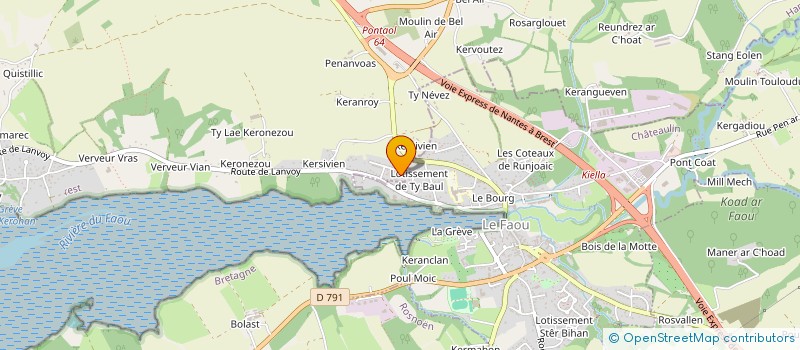 localisation de l'entreprise MADAME JENNIFER LE MEUR  HANVEC