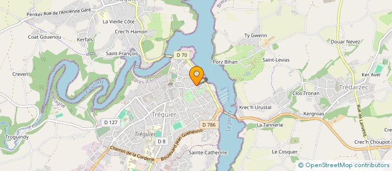 localisation de l'entreprise MADAME JENNIFER LORAND  TREGUIER