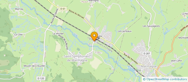 localisation de l'entreprise MADAME JENNIFER MANIGAULT  SAINT-SYMPHORIEN-DE-MARMAGNE