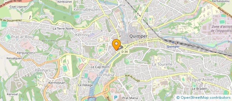 localisation de l'entreprise MADAME JENNIFER MARINE CHAPEL JULIEN à QUIMPER