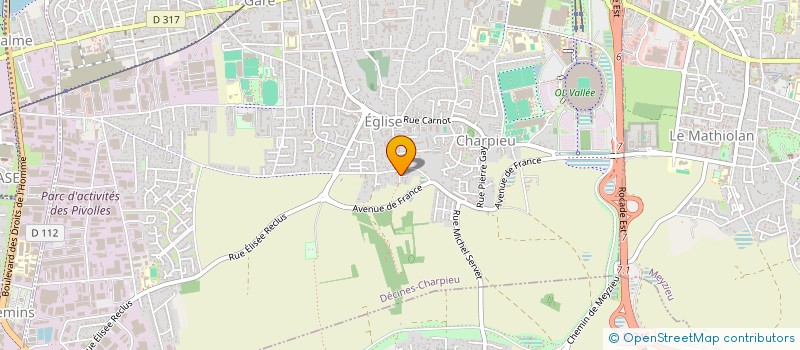 localisation de l'entreprise MADAME JENNIFER MARTINEZ  DECINES-CHARPIEU