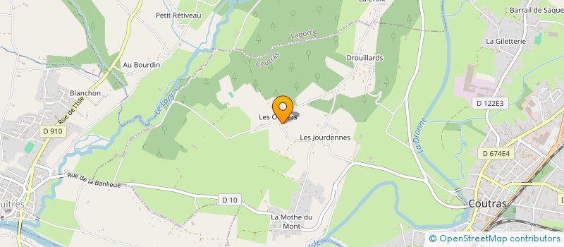 localisation de l'entreprise MADAME JENNIFER MICHAUD  COUTRAS