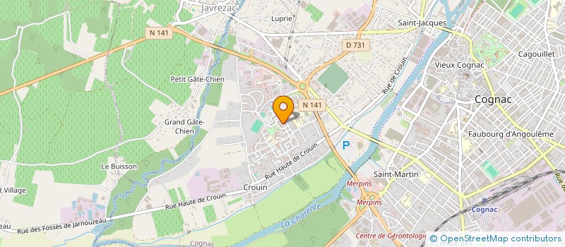localisation de l'entreprise MADAME JENNIFER MULLER à COGNAC