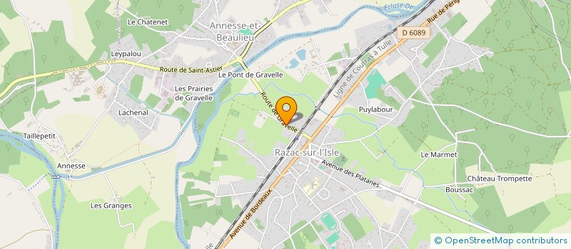 localisation de l'entreprise MADAME JENNIFER ONESIME  RAZAC-SUR-L'ISLE