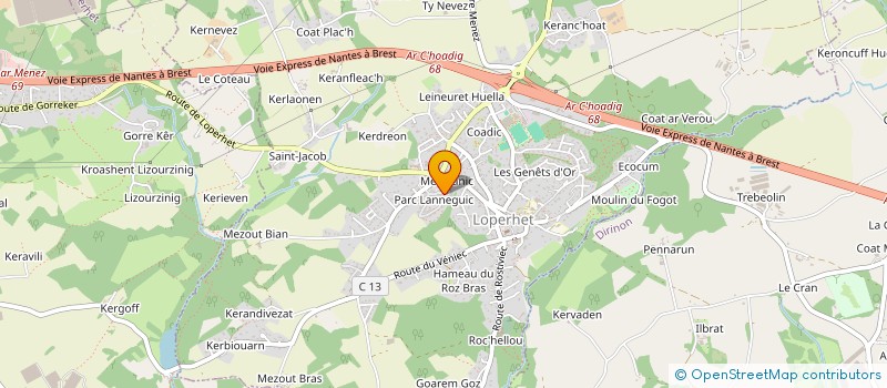 localisation de l'entreprise MADAME JENNIFER PAUCET  LOPERHET