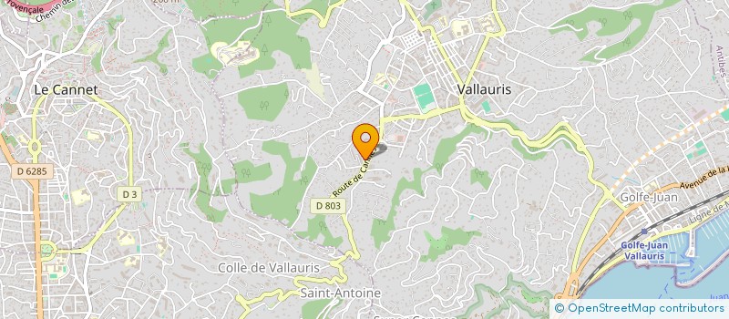 localisation de l'entreprise MADAME JENNIFER PENDOLINO  VALLAURIS