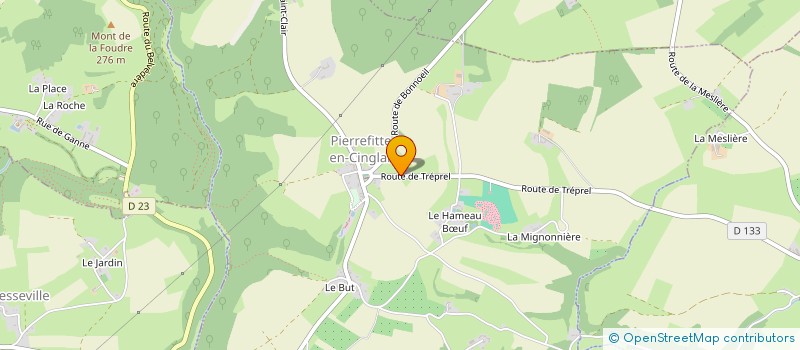 localisation de l'entreprise MADAME JENNIFER POUPART  PIERREFITTE-EN-CINGLAIS