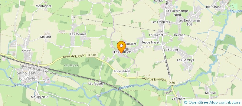 localisation de l'entreprise MADAME JENNIFER VANDRA  SAINT-JEAN-SUR-VEYLE