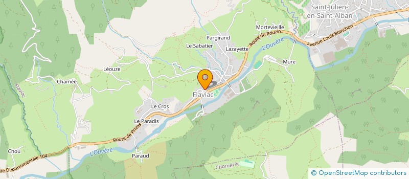 localisation de l'entreprise MADAME JENNY DURAND  FLAVIAC