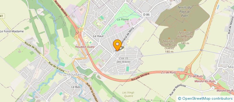 localisation de l'entreprise MADAME JENNY SERMONAT  HOUDAIN