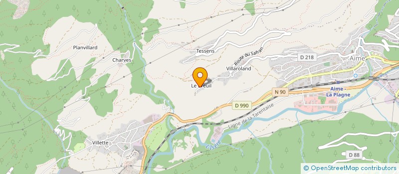 localisation de l'entreprise MADAME JENNY YATES  AIME-LA-PLAGNE