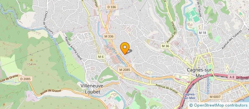 localisation de l'entreprise MADAME JENNY YAZ à CAGNES-SUR-MER