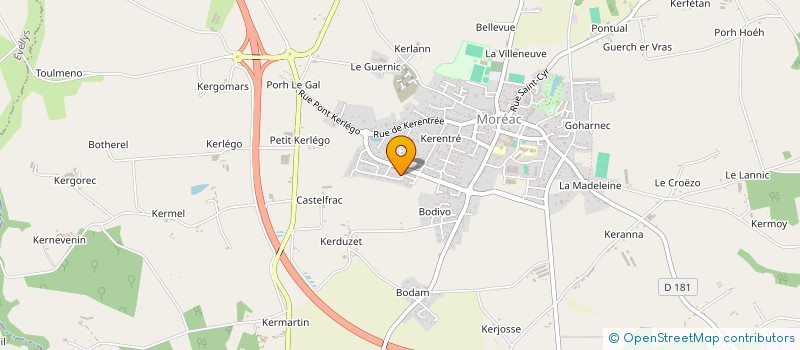 localisation de l'entreprise MADAME JERSENDE PEDRONO  SAINT-GERAND-CROIXANVEC