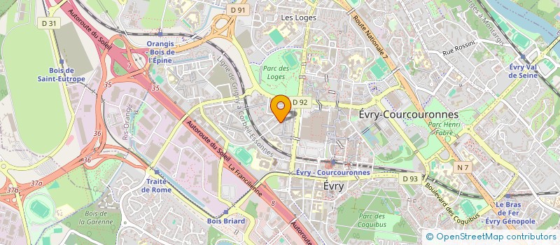 localisation de l'entreprise MADAME JERY RUIZ CHERO  EVRY-COURCOURONNES