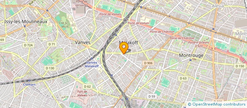 localisation de l'entreprise MADAME JESSICA ALVES  MALAKOFF