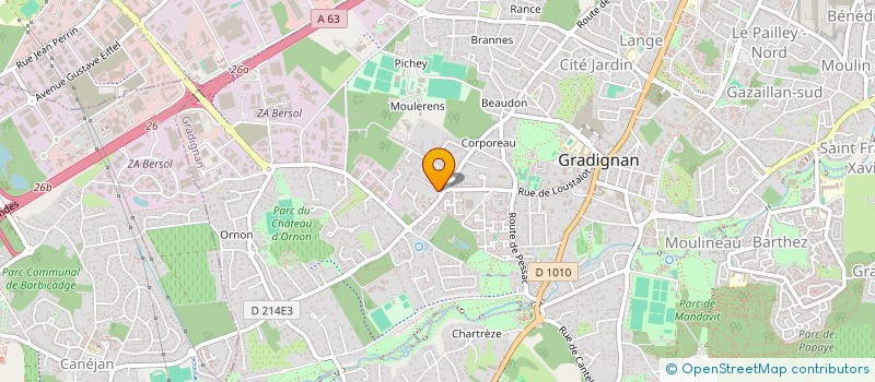 localisation de l'entreprise MADAME JESSICA AZZOPARDI  GRADIGNAN