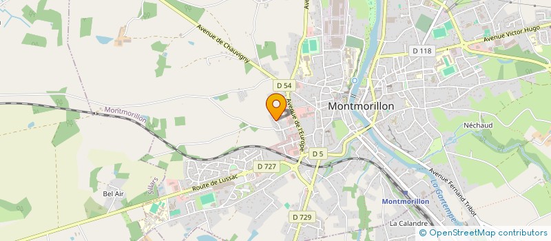 localisation de l'entreprise MADAME JESSICA BAUD  MONTMORILLON