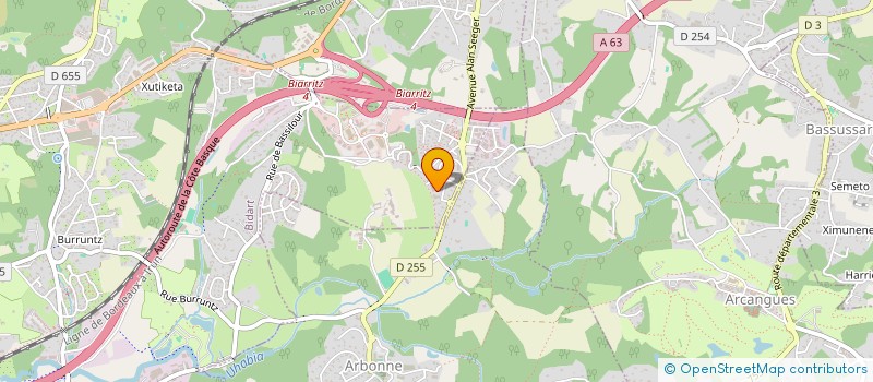 localisation de l'entreprise MADAME JESSICA BEKKARE-AMINE  BIDART