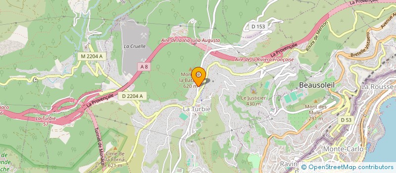 localisation de l'entreprise MADAME JESSICA BERTHENAND  LA TURBIE