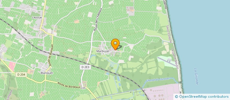 localisation de l'entreprise MADAME JESSICA BONNAUDEAU  SAINT-ESTEPHE