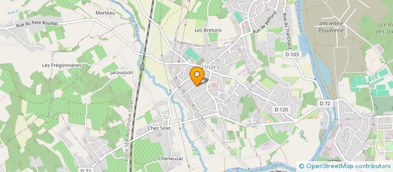 localisation de l'entreprise MADAME JESSICA BONNEAU à LINARS