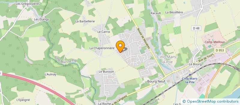 localisation de l'entreprise MADAME JESSICA BRAQUET  CINQ-MARS-LA-PILE