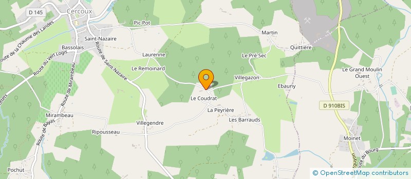 localisation de l'entreprise MADAME JESSICA CASTERA à CERCOUX