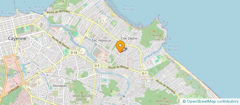 localisation de l'entreprise MADAME JESSICA CHARLES  CAYENNE