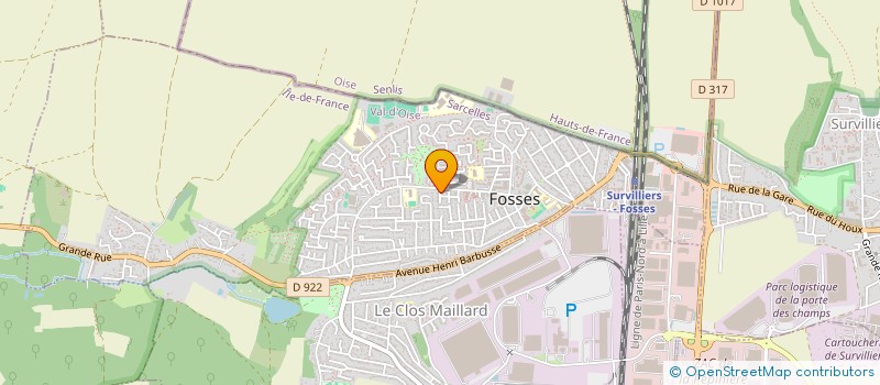 localisation de l'entreprise MADAME JESSICA DA FONSECA  FOSSES