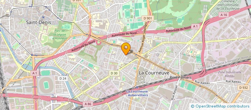 localisation de l'entreprise MADAME JESSICA DE CARVALHO à LA COURNEUVE