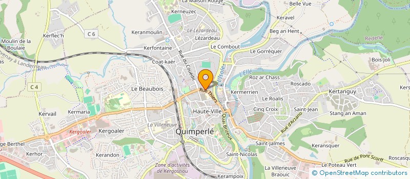 localisation de l'entreprise MADAME JESSICA DEBAUVE  QUIMPERLE