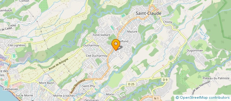 localisation de l'entreprise MADAME JESSICA DELACRUZ à SAINT-CLAUDE